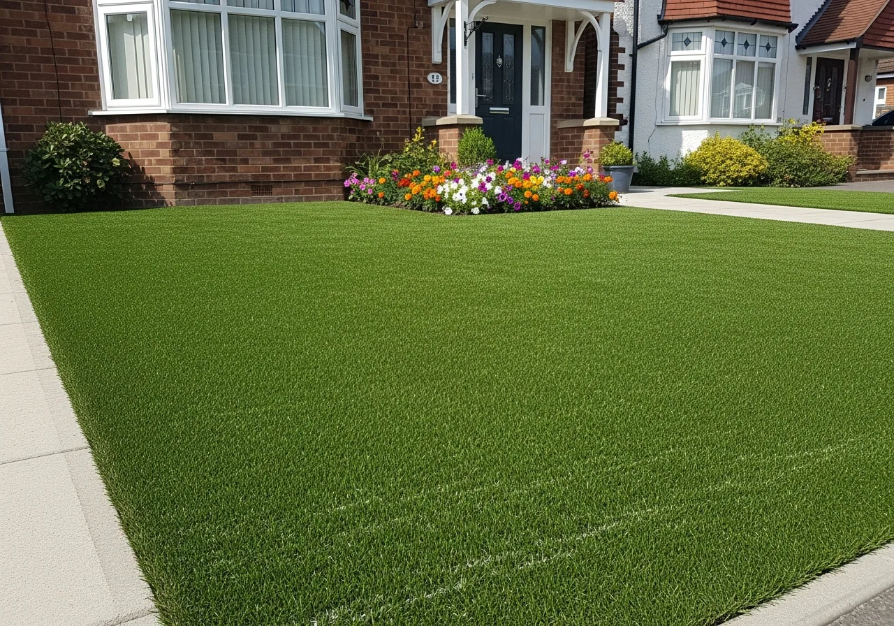 Front garden artificial grass