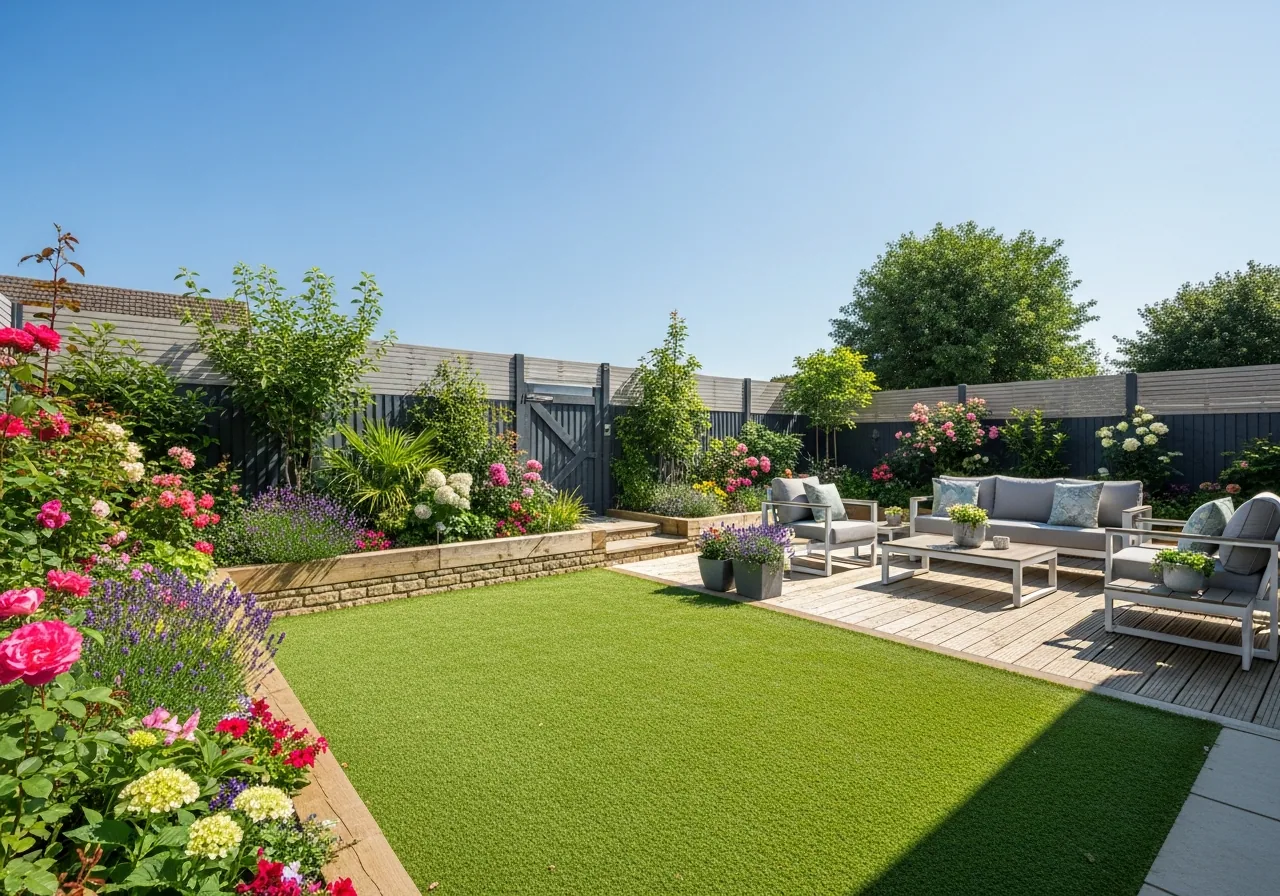 Garden with decking